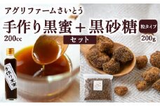 アグリファームさいとう 手作り黒蜜と黒砂糖（つぶタイプ） セット さとうきび 黒蜜 黒砂糖 うきは市