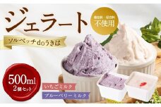 ソルベッチdoうきは ジェラート500ml×2個セット フルーツ ミルク スイーツ デザート ジェラート シャーベット アイス いちごミルク ブルーベリーミルク セット 冷凍 福岡県 うきは市