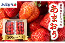 千年いちご あまおうイチゴ (300g×4パック) 3月お届け あまおう いちご イチゴ 苺 フルーツ 果物 冷蔵 送料無料 福岡県 うきは市 【2026年3月より順次発送予定】