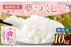 《令和7年産》 福岡県産 夢つくし 無洗米 10kg （5kg × 2袋） こめ コメ ごはん ご飯 コシヒカリ キヌヒカリ 白米 令和7年度米 単一原料米 ブランド米 福岡県 うきは市 常温