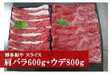 M41 博多和牛スライス(肩バラ600g+ウデ800g)