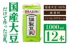 〈ふくれん〉　国産大豆100％ 　調整豆乳　1000ml×12本　[M336P-2]　飲料　イソフラボン　ソイ　健康　たんぱく質