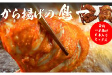 M580【鳥一】若鶏一本揚げ 6本入りミックス (大手羽３本、もも３本	)