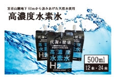 高濃度水素水   500ml  12本 計6L  M799-1 アルミパウチ  天然水使用 ドリンク  水  飲みやすい 九州 福岡県 送料無料 健康　代謝 