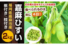 【2022年10月下旬より順次発送】 嘉麻ひすい 枝豆 2kg 希少 青大豆 キヨミドリ