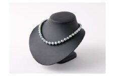 シルバーグレイ 黒蝶真珠 サイズ 10.8mm up～8mm up ネックレス アクセサリー