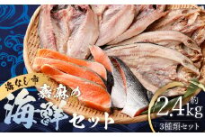 海なし市 嘉麻の海鮮セット（一汐銀鮭、アジの開き、ホッケ）約2.4kg ホッケ アジ 鮭 さけ 海鮮 セット