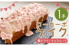 ローカーボケイク 苺ホワイトチョコルーフ 1本 低糖質 ケーキ いちご ホワイトチョコ スイーツ お菓子