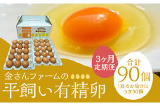 【定期便3回】【平飼い有精卵】30個入（26個+割れ保証4個） 合計90個 たまご 卵 玉子 鶏卵 平飼い 有精卵 定期便