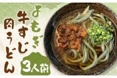 よもぎ牛すじ肉うどん 3人前 うどん よもぎうどん 肉うどん 牛すじ肉