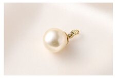 【ダイヤ0.04ct】 K18 南洋パール ペンダント 17.0mm UP～15.0mm UP 真珠 アクセサリー ファッション