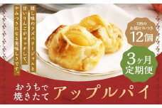 【3ヶ月定期便】おうちで焼きたてアップルパイ 64g×12個（12個入×各1箱） ／ アップルパイ お菓子 スイーツ 洋菓子 りんご
