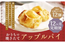 【12ヶ月定期便】おうちで焼きたてアップルパイ 64g×12個（12個入×各1箱） ／ アップルパイ お菓子 スイーツ 洋菓子 りんご