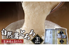 いも 自然薯 山芋 とろろ 食べ比べ 詰合せ セット 2種 各3袋 朝倉市産 自然薯王国