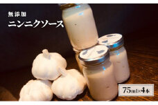 無添加 にんにく ソース 75g×4本 セット あさくらの恵み ニンニクソース ニンニク バーニャカウダ 調味料 ※配送不可：離島