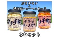 ガリチキン 2種 ＆博多流 ハニーマスタード 1本　計3本セット
