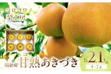 梨 あきづき まるで食べる梨ジュース！！甘熟 あきづき梨 約2.1kg 4～7玉入 配送不可 離島