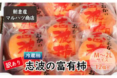 訳あり 柿 冷蔵柿 志波の富有柿 M～2Lサイズ×12個入 マルハツ商店 配送不可：離島