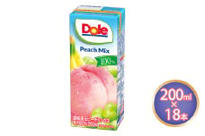 ジュース ピーチ ミックス Dole 100％ 200ml×18本
