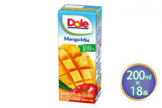 ジュース マンゴー ミックス Dole 100％ 200ml×18本