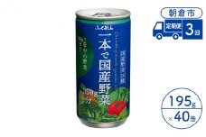 定期便 3回 ジュース 野菜 一本で国産野菜350g分 195g×20缶入り 2ケース ふくれん※配送不可：北海道・沖縄・離島