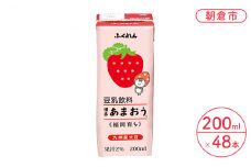 豆乳飲料 博多あまおう 200ml×24本入り 2ケース 大豆 ふくれん※配送不可：北海道・沖縄・離島