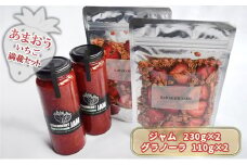ジャム グラノーラ セット あまおうジャム 230g×2＋いちごいちごいちごあまおうグラノーラ 110g×2