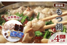 もつ鍋 醤油 2人前×2 セット 計4人前 米粉麺付 配送不可 離島