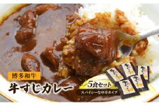 レトルトカレー セット 5食 博多和牛 牛すじカレー 200g×5 レトルト カレー 牛肉 肉 お肉 レトルト食品  じっくり煮込んだバリうま ゴロッと入ったコラーゲン♪