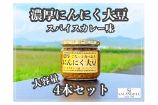 大容量 濃厚にんにく大豆 スパイスカレー味 4本 セット