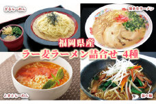 ラーメン 福岡県産 ラー麦 ラーメン詰合せ 4種 セット ( 博多生ラーメン  担々麺 ざるらーめん とまとらーめん ) 麺 詰め合わせ