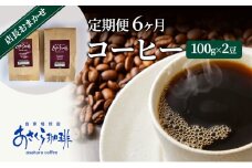 定期便 6ヶ月 コーヒー 店長おまかせコーヒー 100g×2（豆）