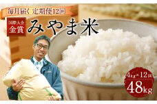 E2  毎月届く国際大会金賞「みやま米」（4キロ×12回）