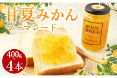 A82 甘夏みかん マーマレード 400g×4本 瓶入り みかん 柑橘 ジャム
