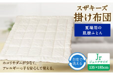 S17 スザキーズ 肌掛け布団 ジュニアサイズ 寝具 洗濯可