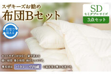 S40 スザキーズ お勧め セミダブル布団 Bセット（パラレーヴ内蔵タイプ）