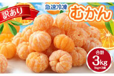 A165 訳あり むかん 3kg (1kg入×3 ) みかん 冷凍 皮むき シャリシャリ