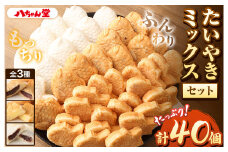 A191 たいやき ミックスセット 合計 40個(2150g) たい焼き おやつ 和菓子 福岡県 みやま市