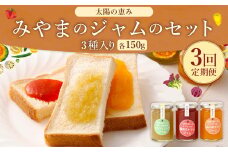 B54 【3ヶ月定期便】 太陽の恵み みやまのジャムのセット 3本入 調味料 ジャム トースト 手作り 詰合せ みかん トマト セロリ 福岡県 みやま市