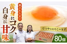 てつやとのりこの 玉子 【 80個 】《糸島》【板垣ファーム】[AWD003]