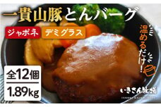 一貴山豚 とんバーグ 12個（ 6個 × 2種 ）[AGB003]