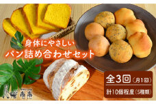 【 全3回 定期便 】  【 卵 ・ 乳製品 不使用 】 身体 が よろこぶ パン セット 《糸島》【天然パン工房楽楽】【いとしまごころ】[AVC005]