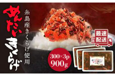 結樹農園 アグリス めんたい きくらげ 300g×3P 《糸島》【結樹農園アグリス】きくらげ/国産/明太/明太子 [AAJ002]