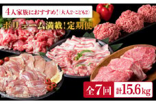家族 で たっぷり！ ボリューム 満載 定期便全7回 （月1回） 4人用 【福岡 糸島産 牛肉 豚肉 鶏肉 切り落とし ミンチ ハンバーグ 餃子】 《糸島》 【糸島ミートデリ工房】 [ACA085]