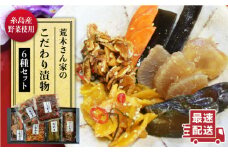 荒木さん家の こだわり 糸島 漬物 6種 セット 《糸島》【荒木のつけもの】[ACE001]