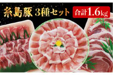 糸島 豚 バラエティ セット ( しゃぶしゃぶ / 肩ロース / とんかつ )《糸島》【トラヤミートセンター】[AJD004]