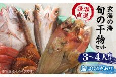 【塩 にも こだわり ！ 】玄海 の 海旬 の 干物 セット （ 3,4人向け ） 《糸島》【福ふくの里】 [ALD003]