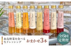 【 全6回 定期便 】 糸島 野菜 を 食べる 生 ドレッシング お任せ 3本 セット 《糸島》【糸島正キ】 [AQA012]