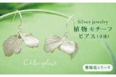 植物 を モチーフ にした ピアス ( 立体 )《糸島》【Chloroplast / クロロプラスト】 [ALF003]