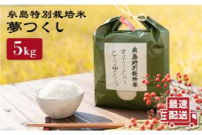 とくべつ の中の とくべつ 糸島 特別栽培米 5kg （ 夢つくし ）《 糸島 》【株式会社やました】 [ARJ008]